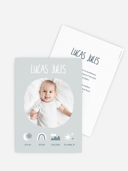 Faire-part naissance Autour du ciel