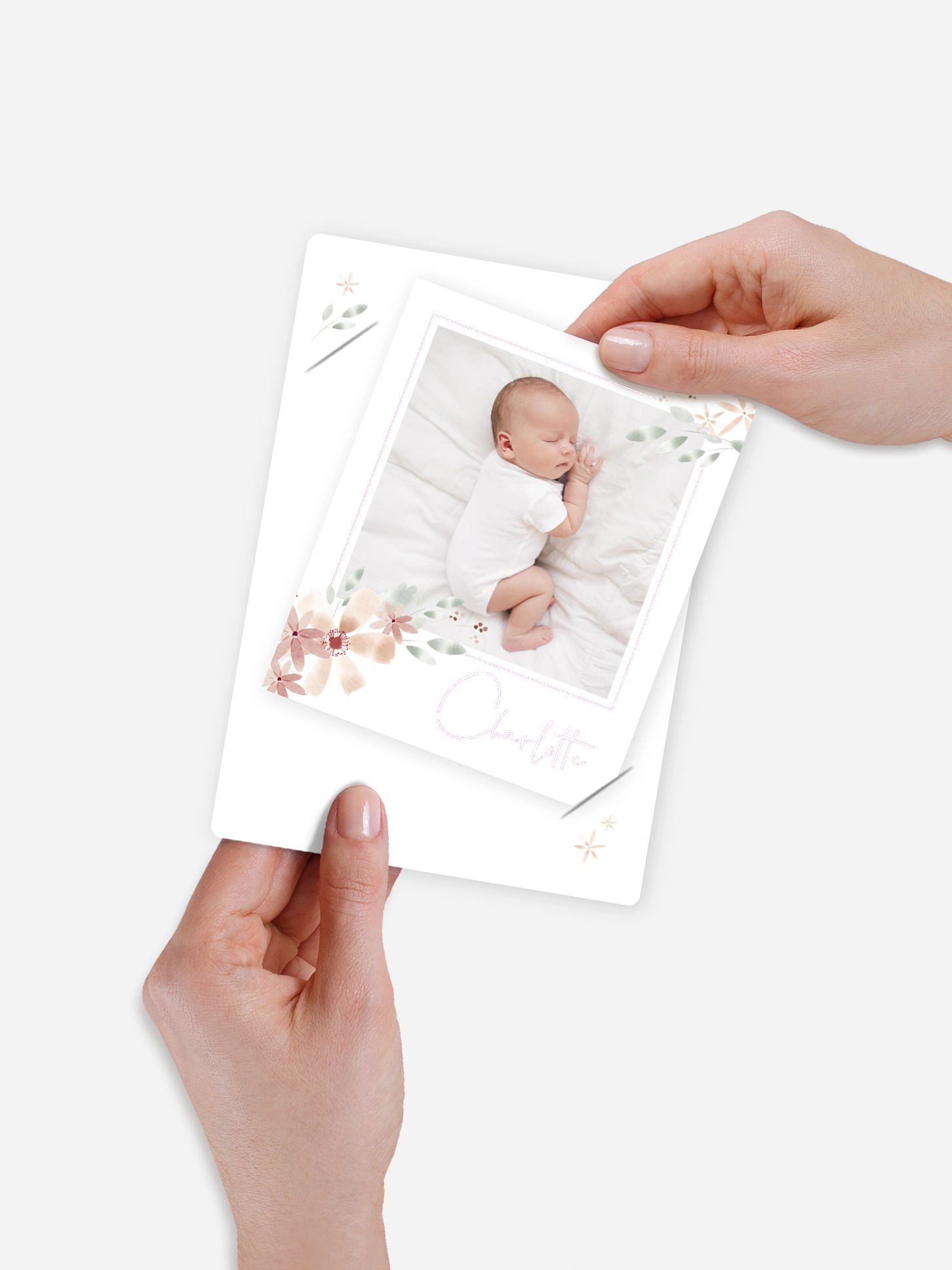 Faire-part naissance Fleurs Roses
