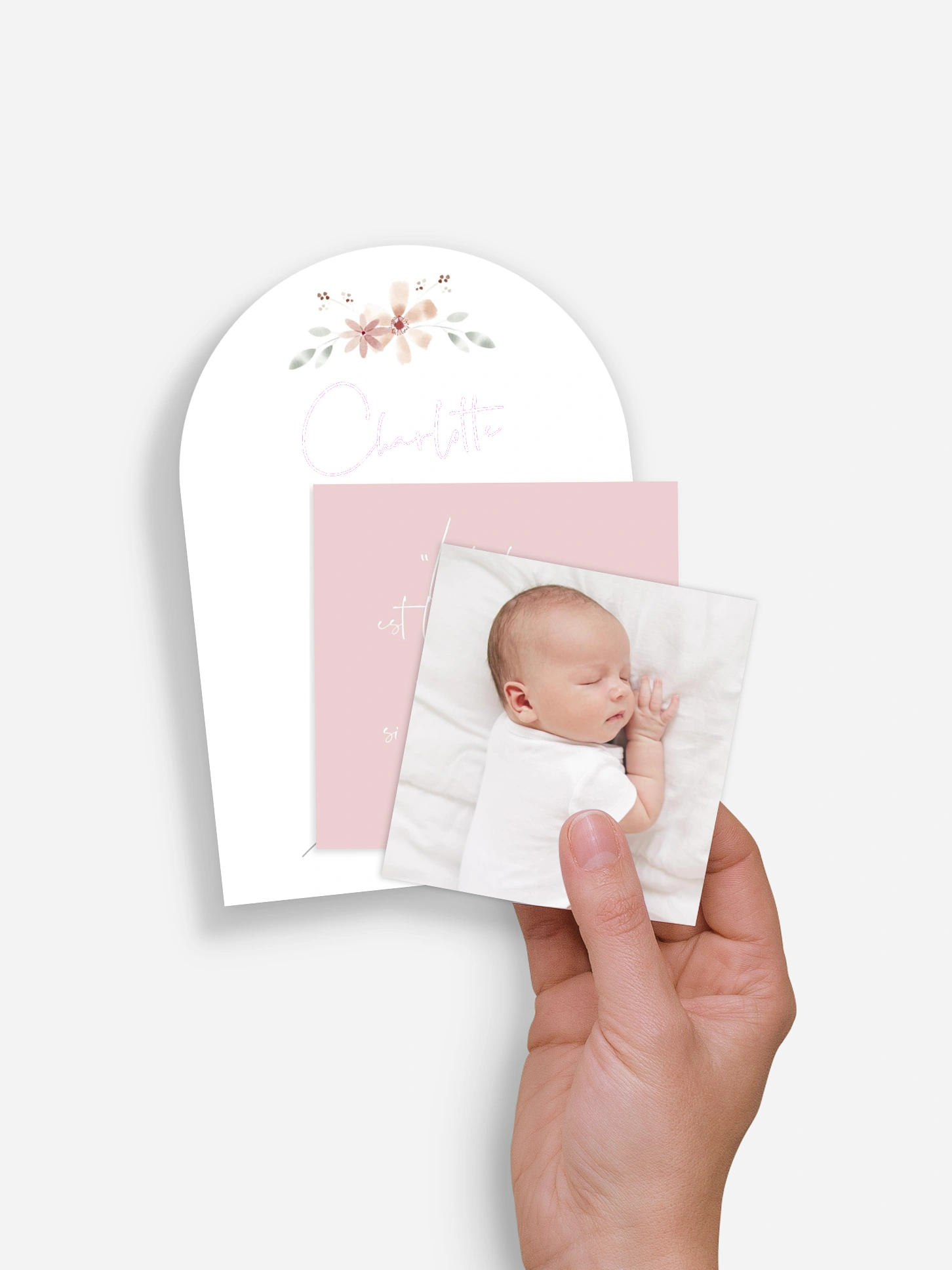 Faire-part naissance Fleurs Roses