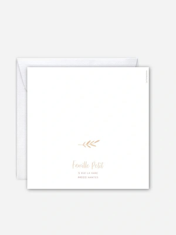 Faire-part naissance Couronne printanière