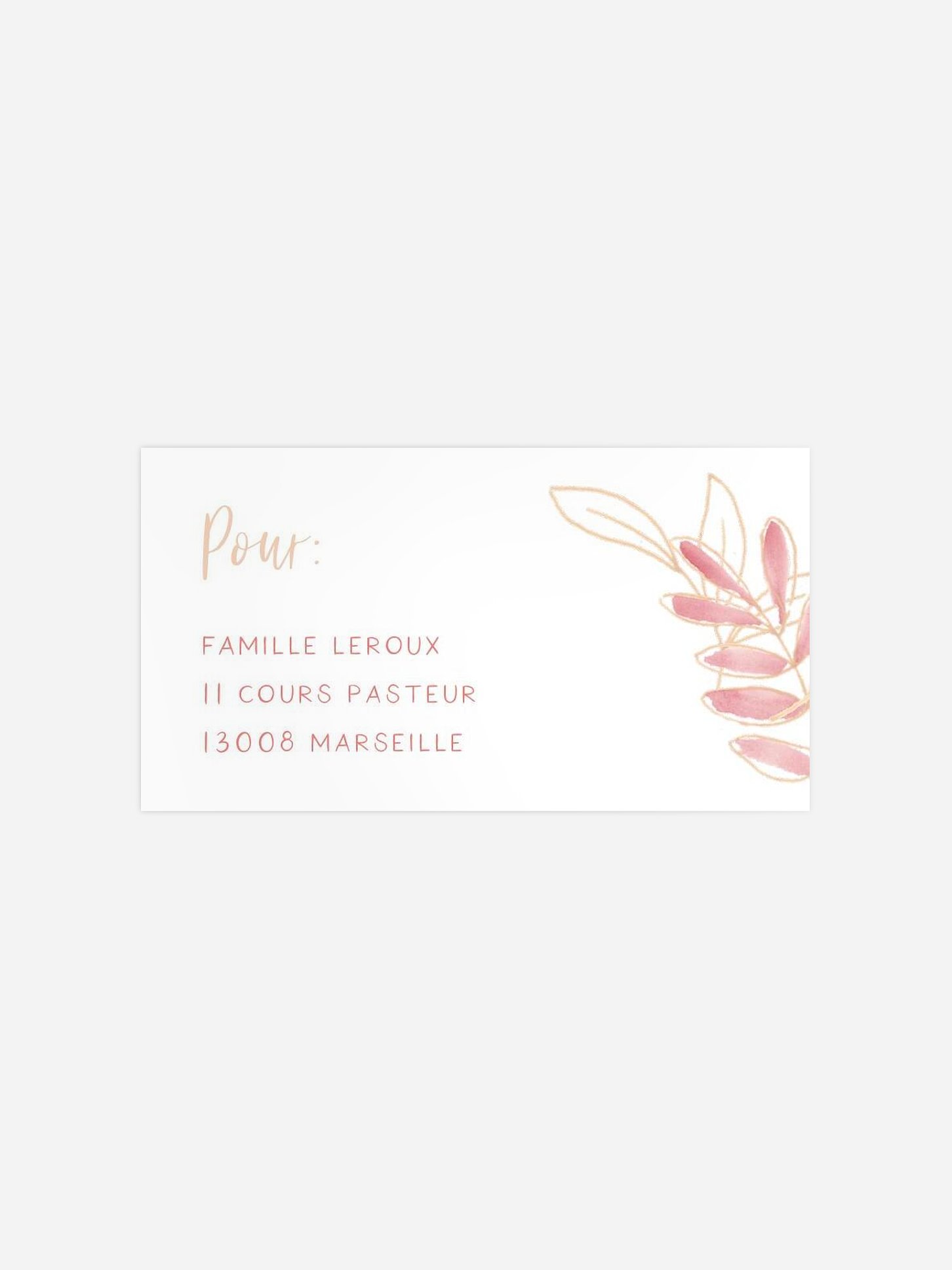 Étiquette destinataire naissance Couronne printanière