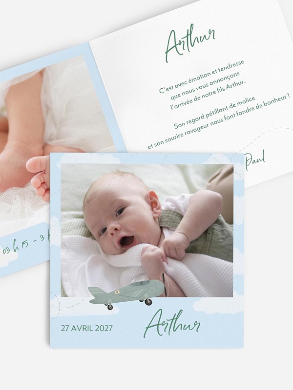 Faire-part naissance Petit aventurier