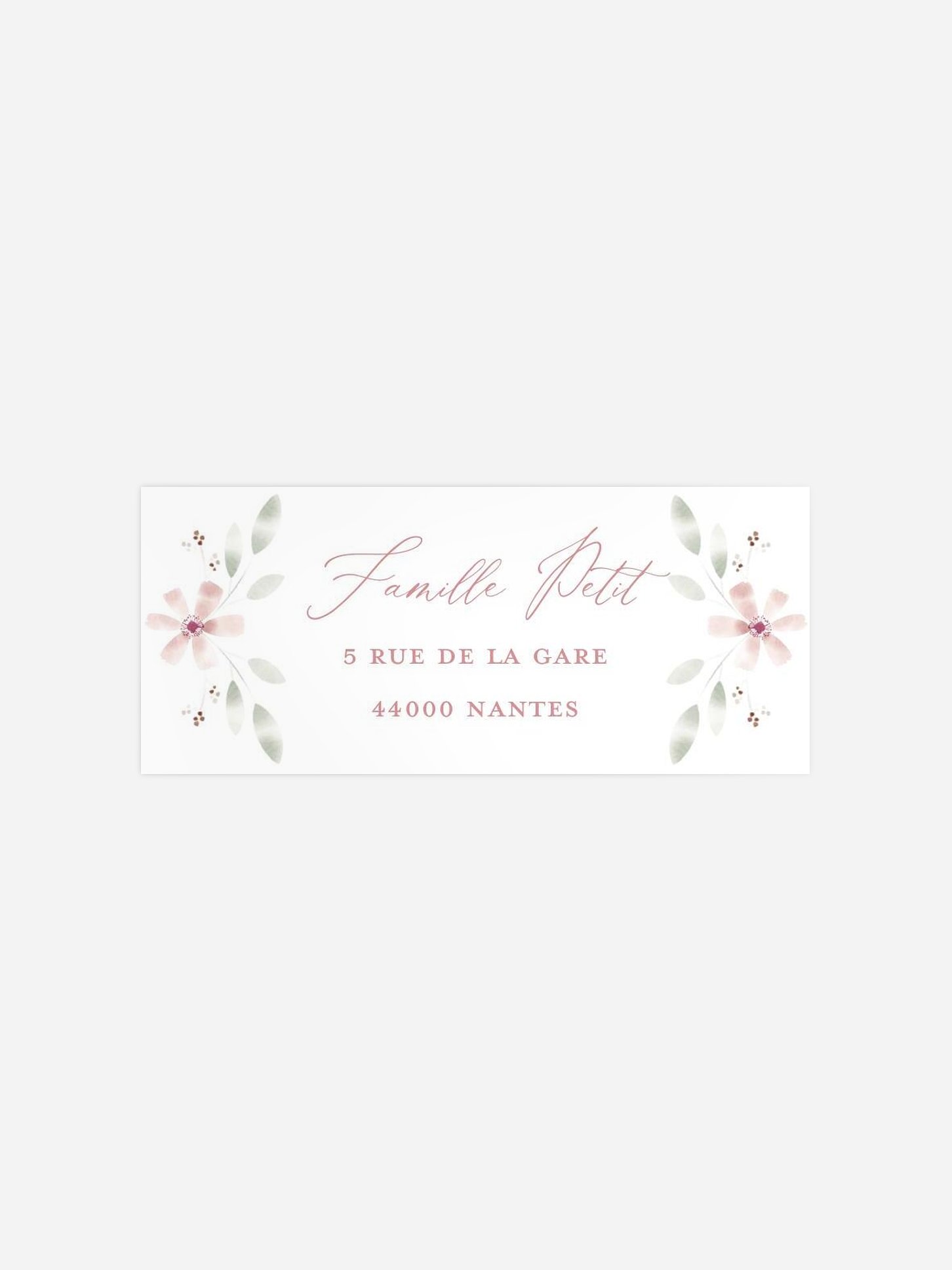 Étiquette expéditeur naissance Rosé Love