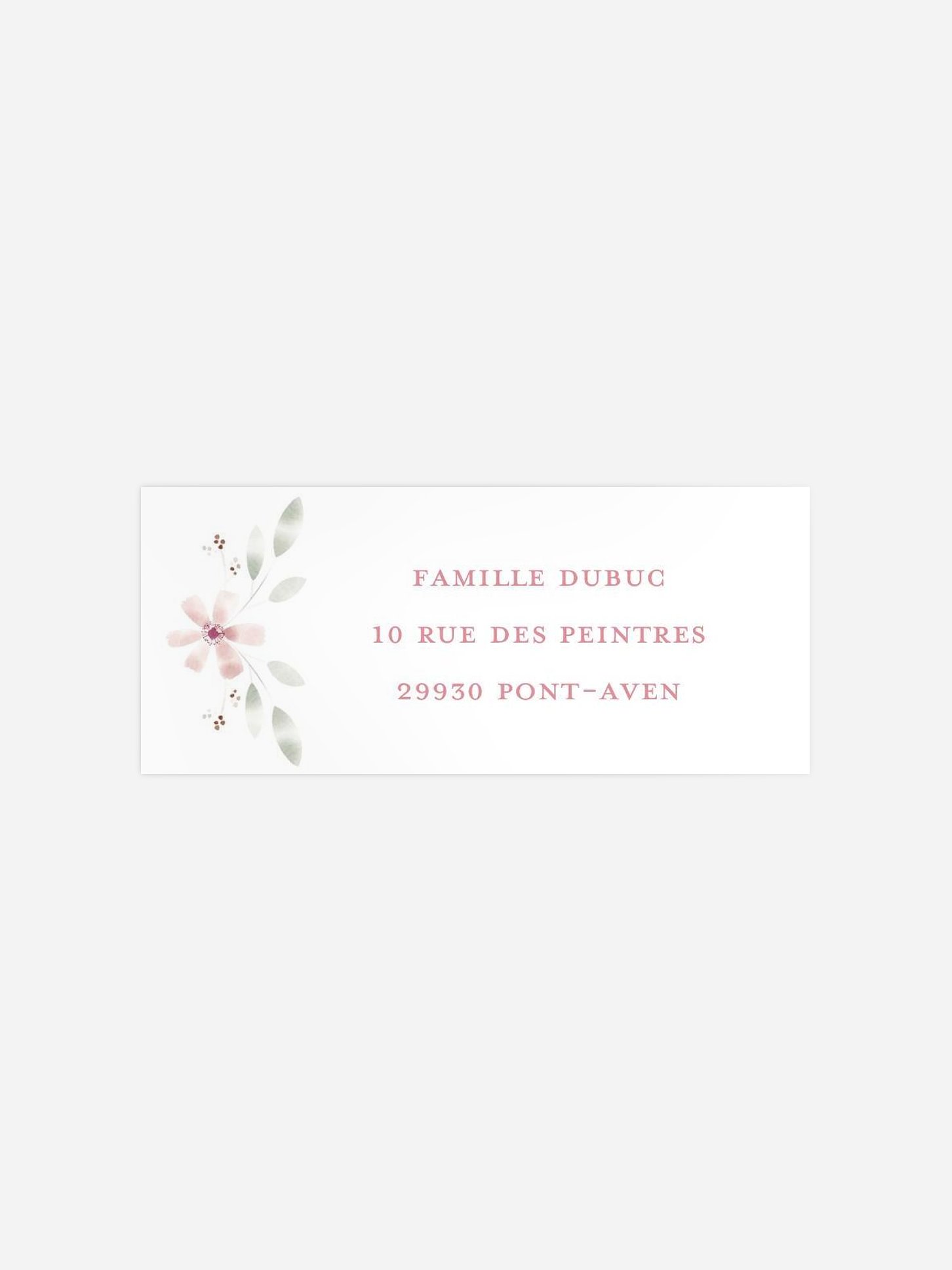Étiquette expéditeur baptême Rosé Love