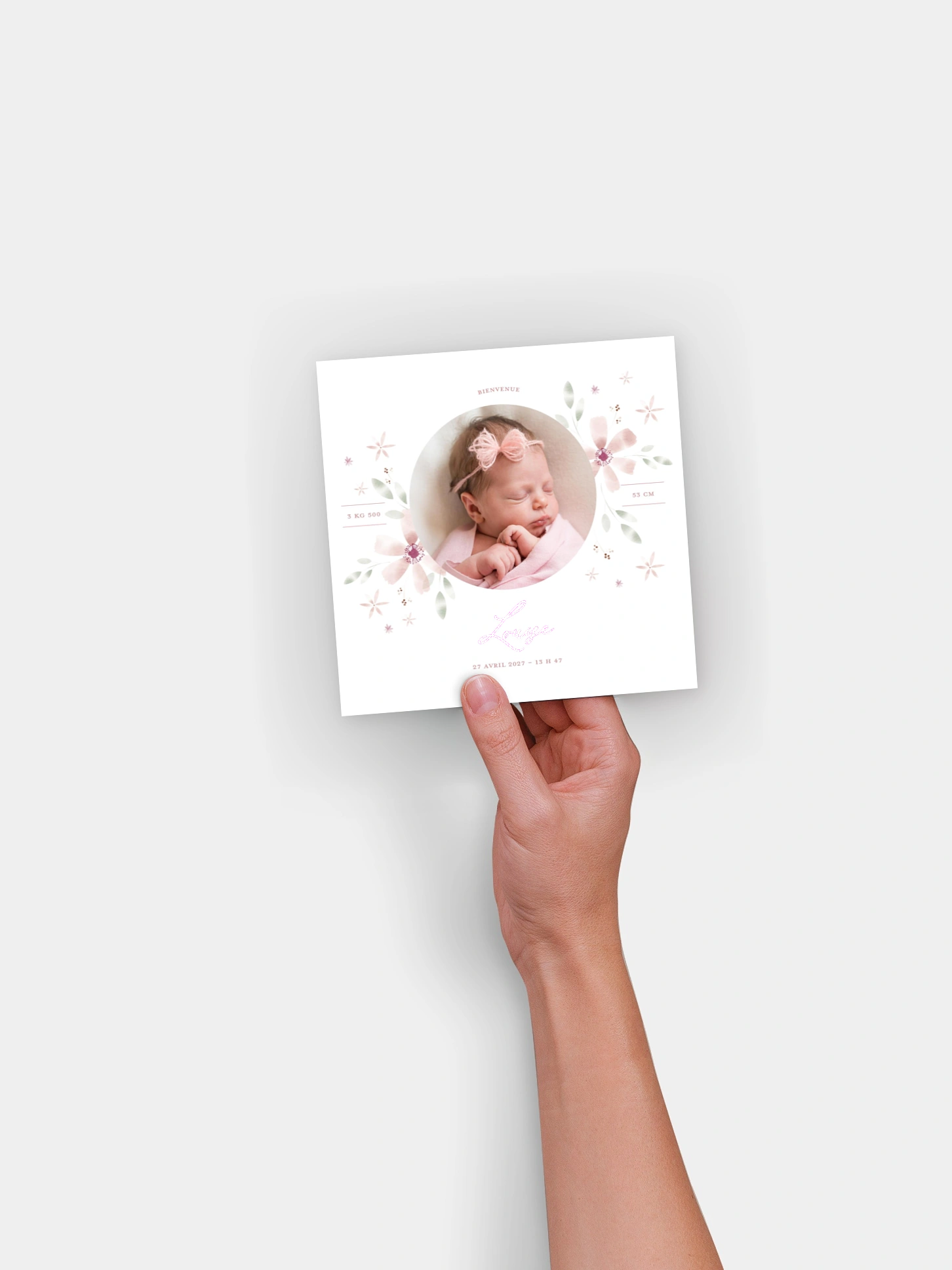 Faire-part naissance Rosé Love
