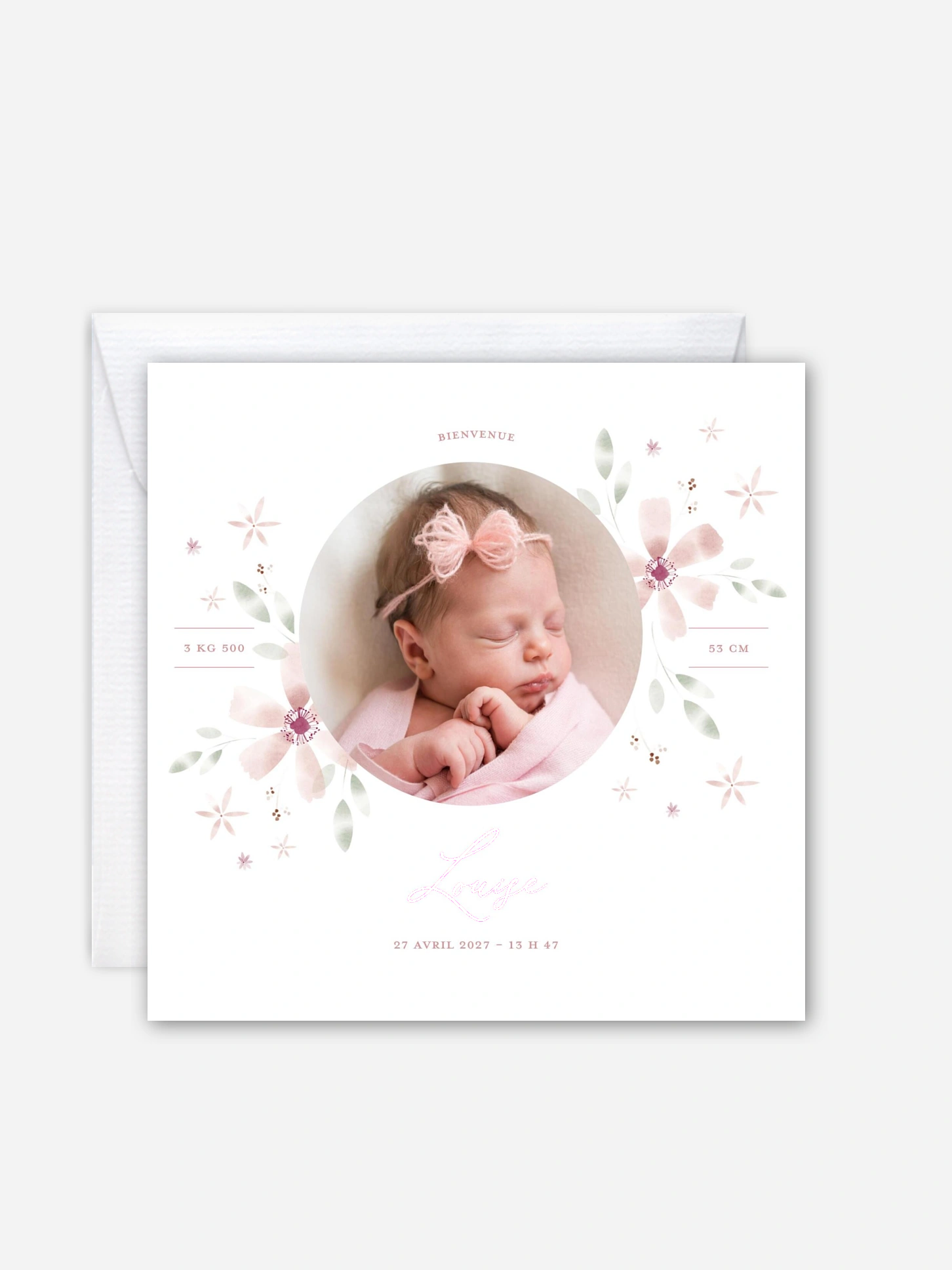 Faire-part naissance Rosé Love