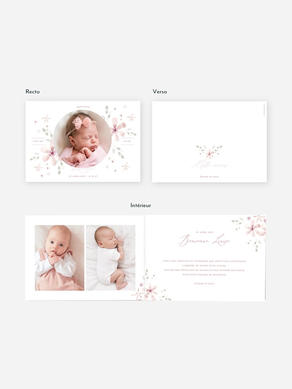 Faire-part naissance Rosé Love