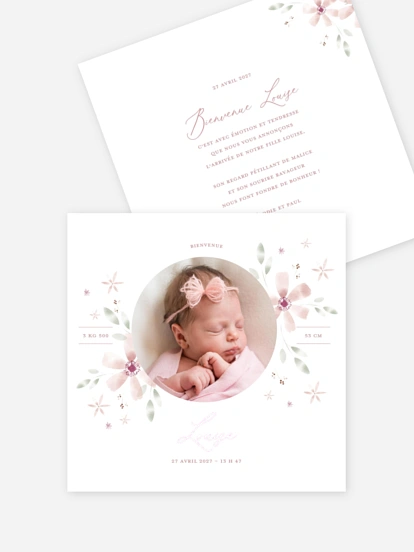 Faire-part naissance Rosé Love