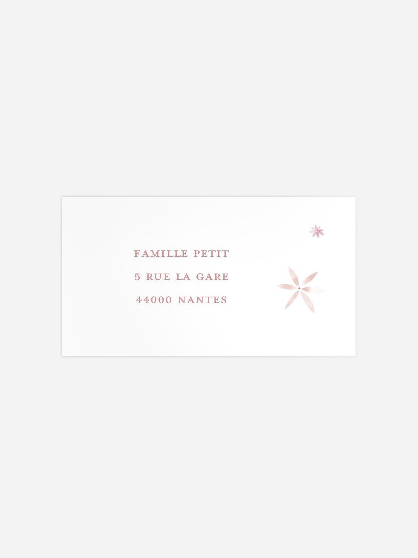 Étiquette destinataire baptême Rosé Love