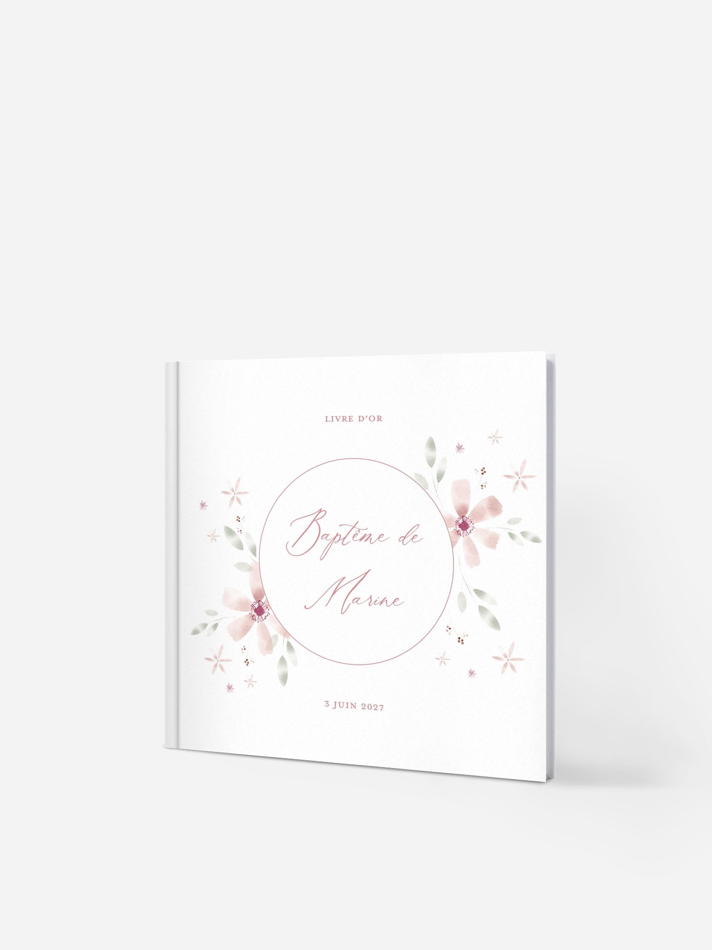 Livre d’or baptême Rosé Love