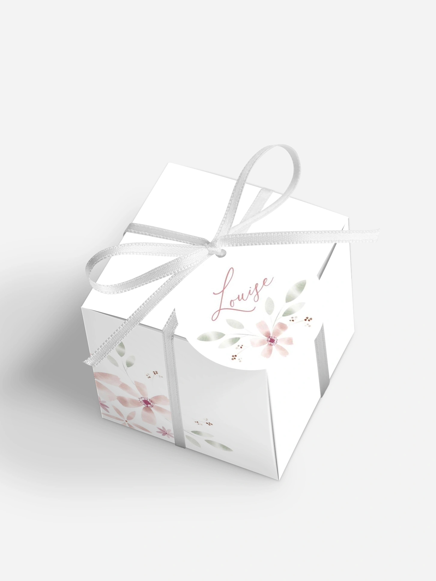 Boite à dragées baptême Rosé Love