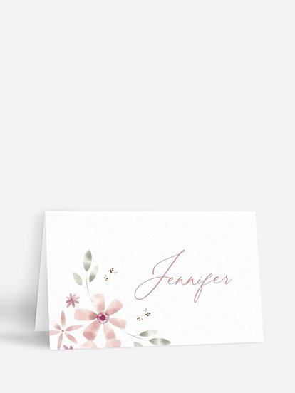 Marque-place baptême Rosé Love