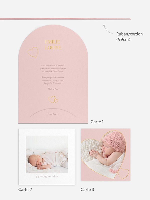 Faire-part naissance Pure Heart