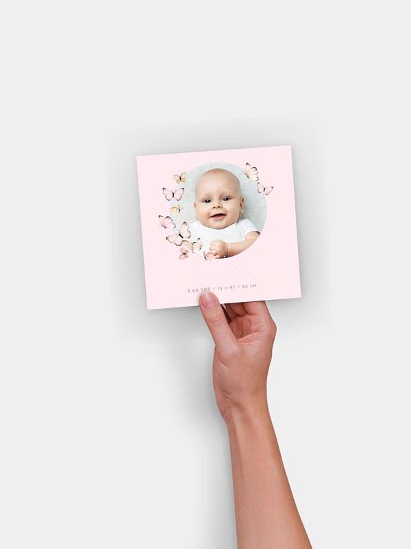 Faire-part naissance Doux papillons