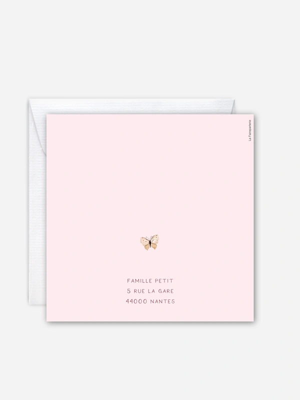 Faire-part naissance Doux papillons