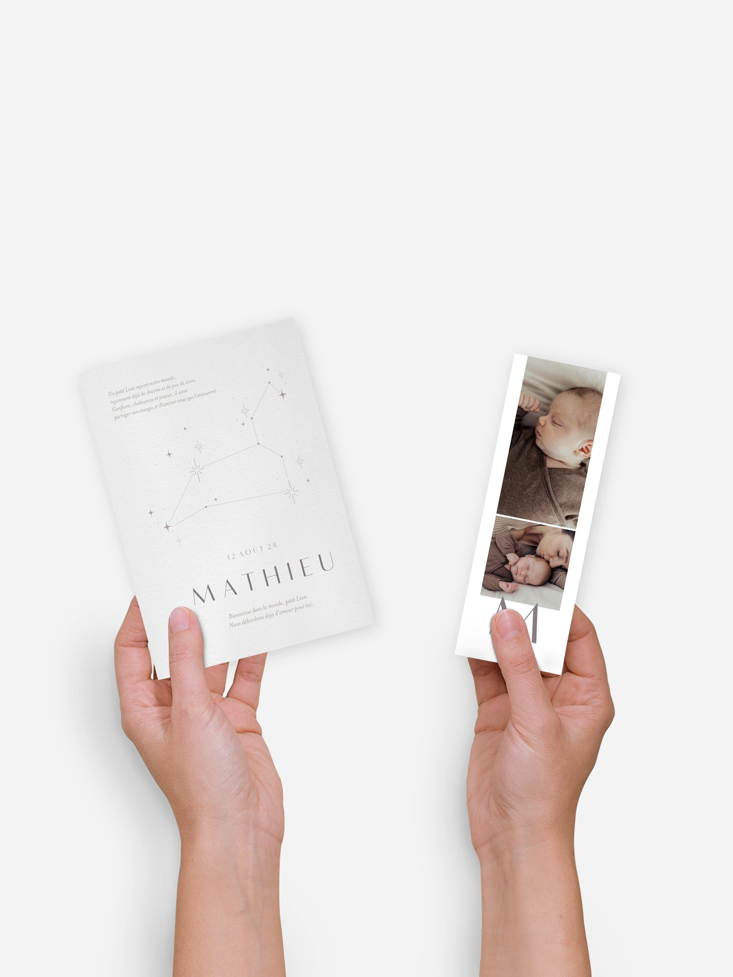 Faire-part naissance Constellation du Lion