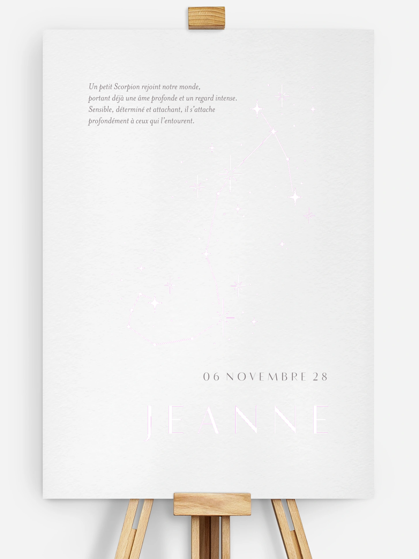 Affiche naissance Constellation du Scorpion