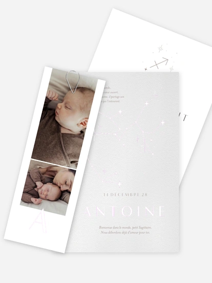 Faire-part naissance Constellation du Sagittaire