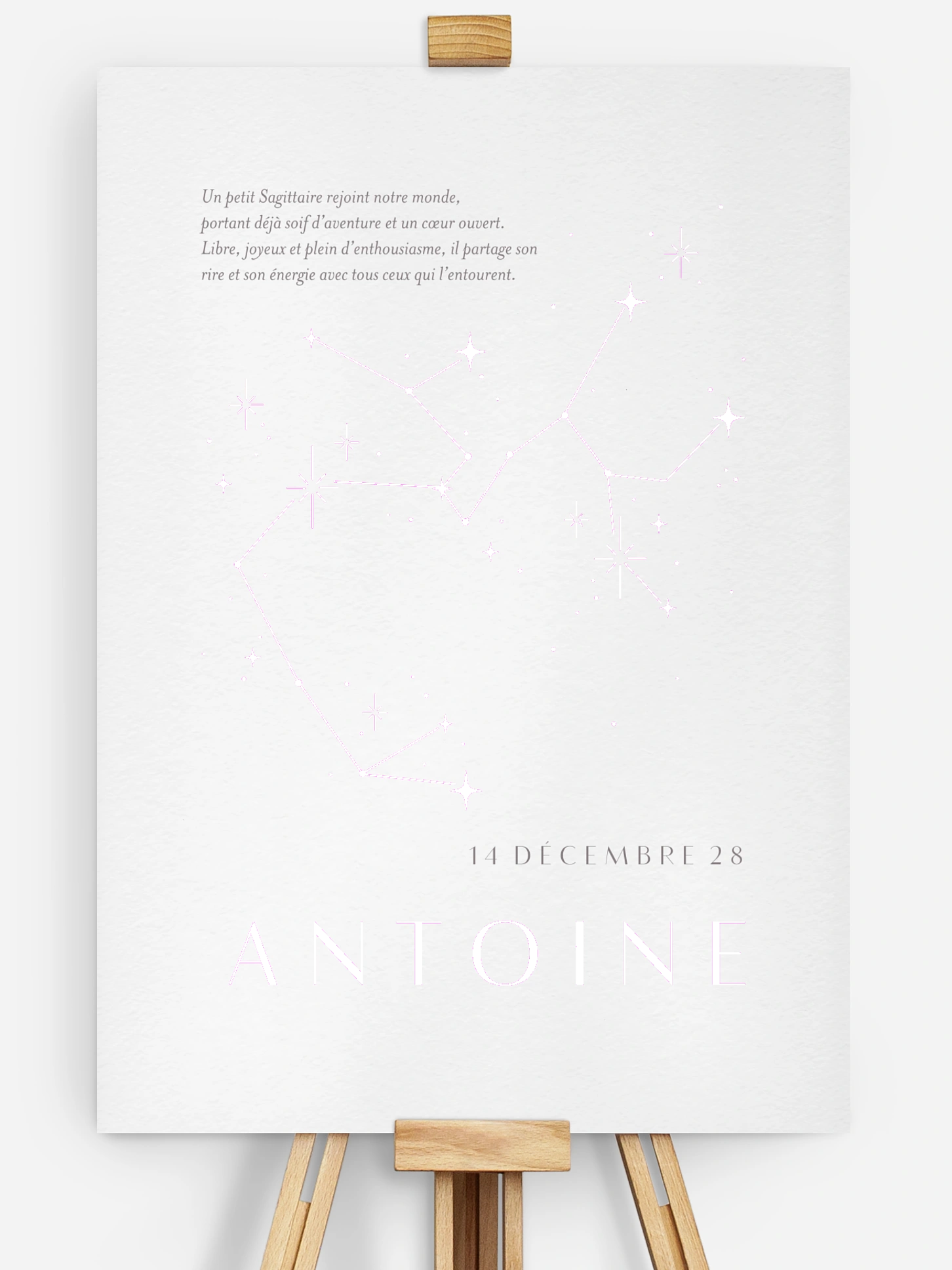 Affiche naissance Constellation du Sagittaire