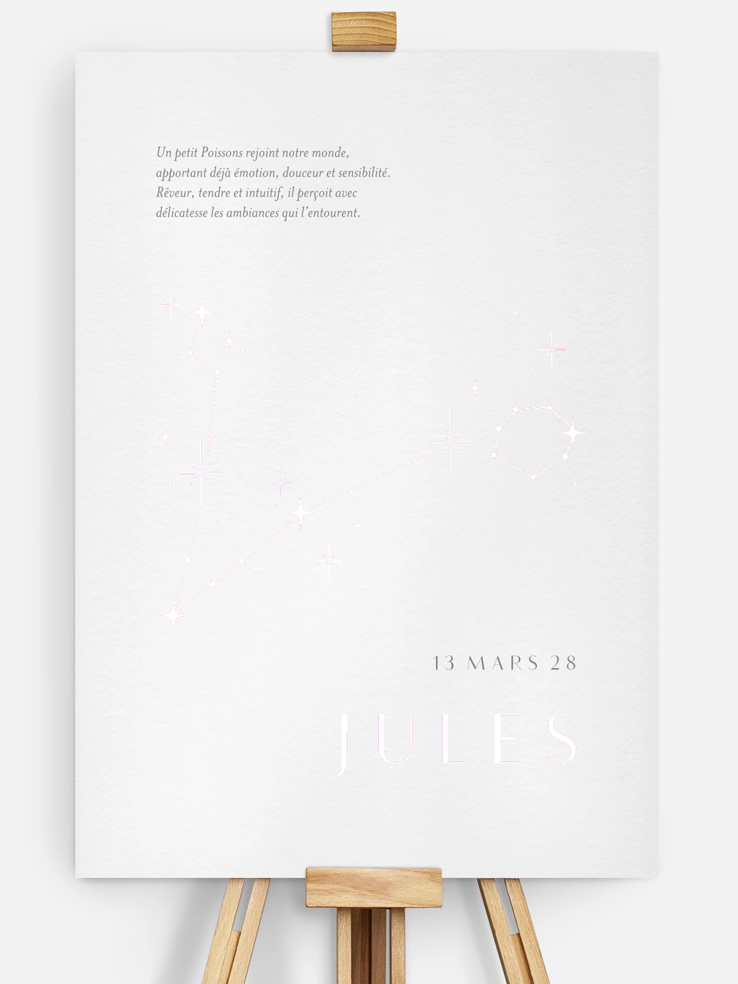 Affiche naissance Constellation des Poissons