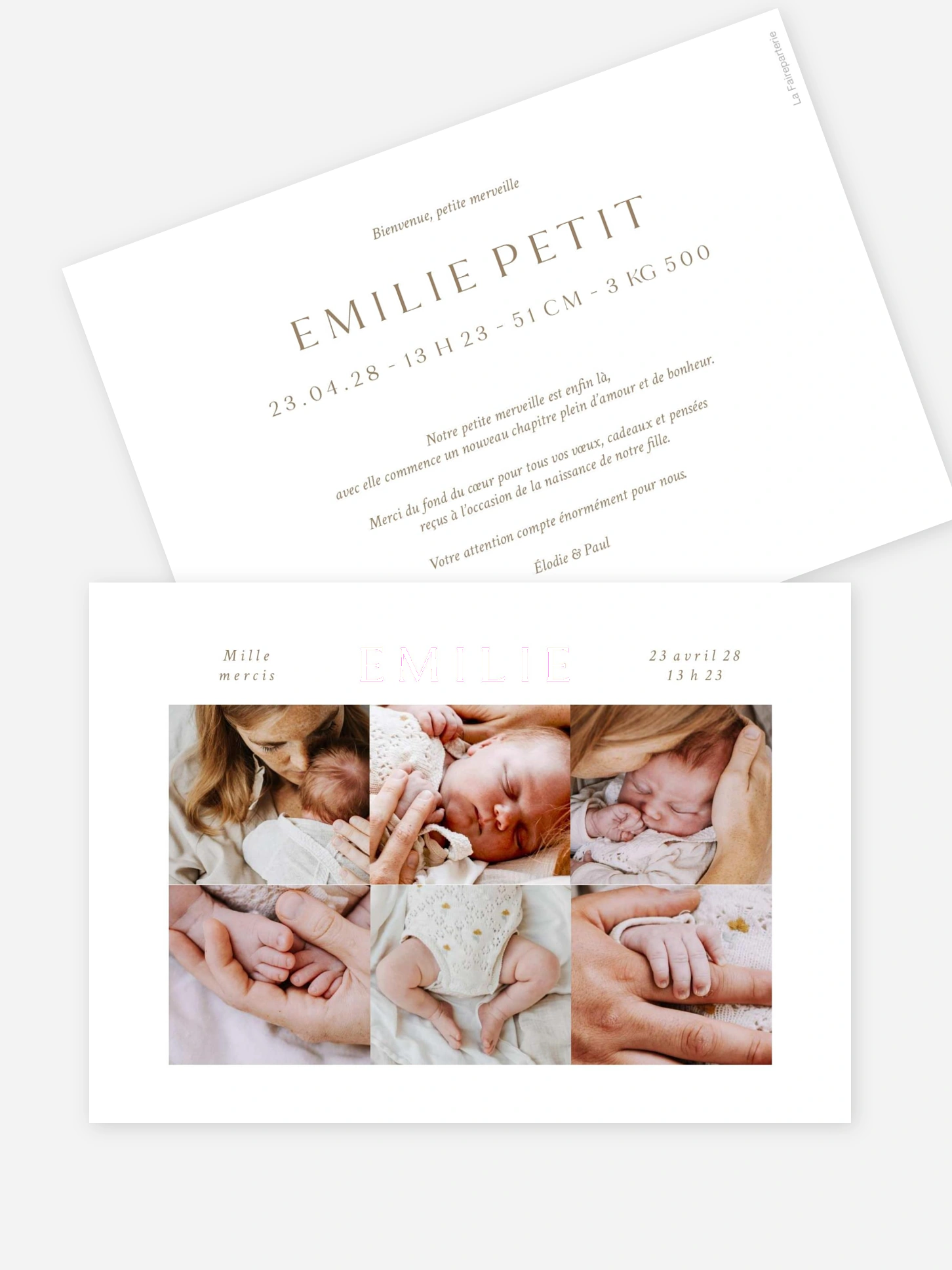 Faire-part naissance Tout notre bonheur