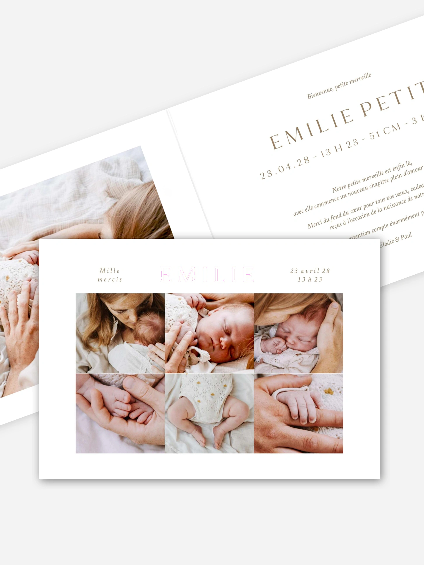 Faire-part naissance Tout notre bonheur