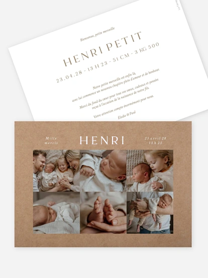 Faire-part naissance Tout notre bonheur