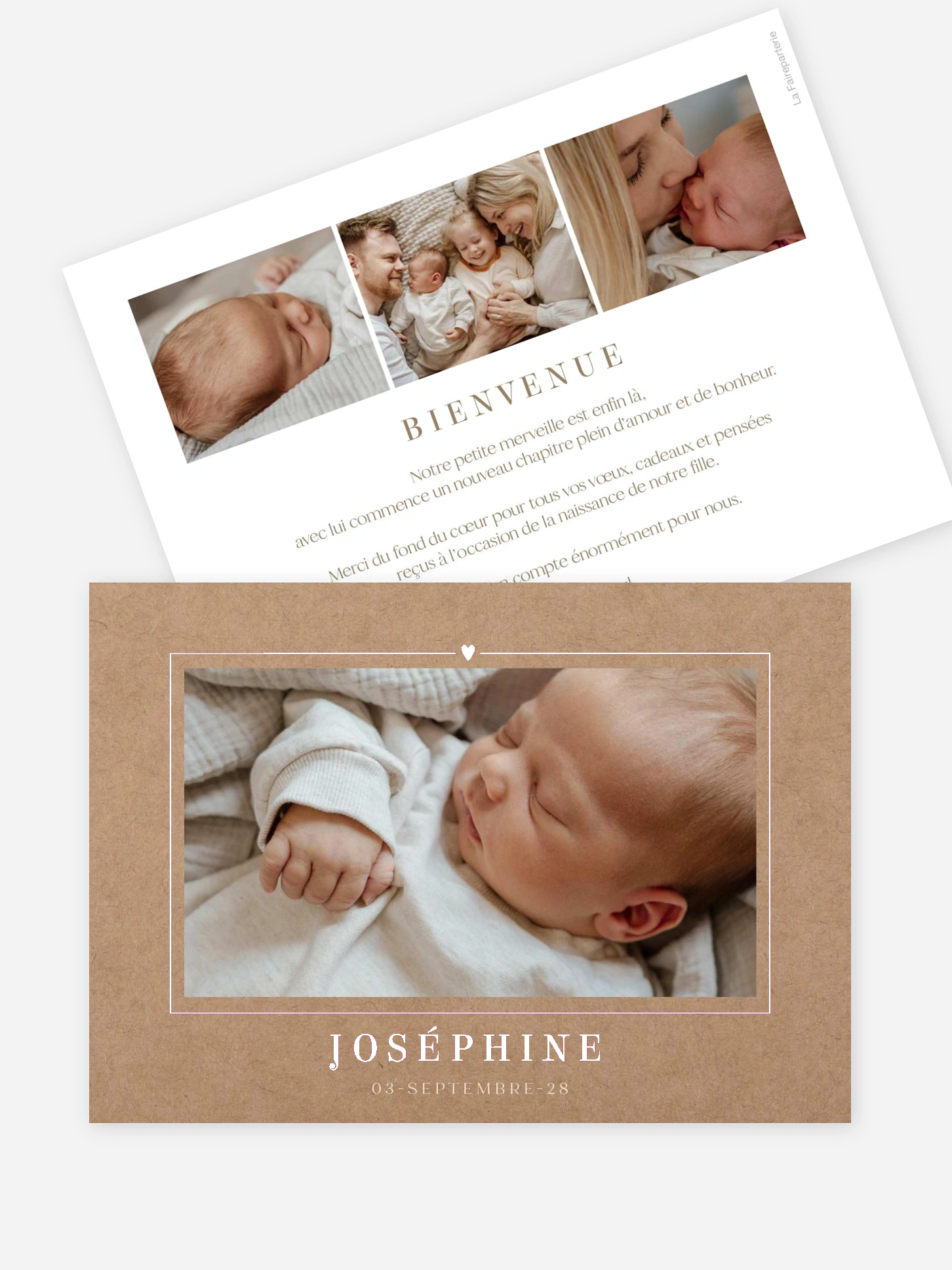 Faire-part naissance Un cœur plein d'amour