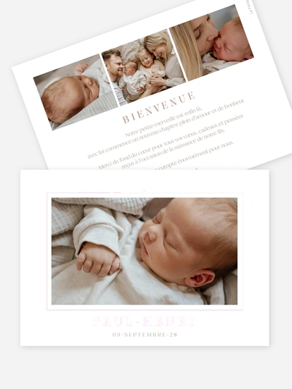 Faire-part naissance Un cœur plein d'amour