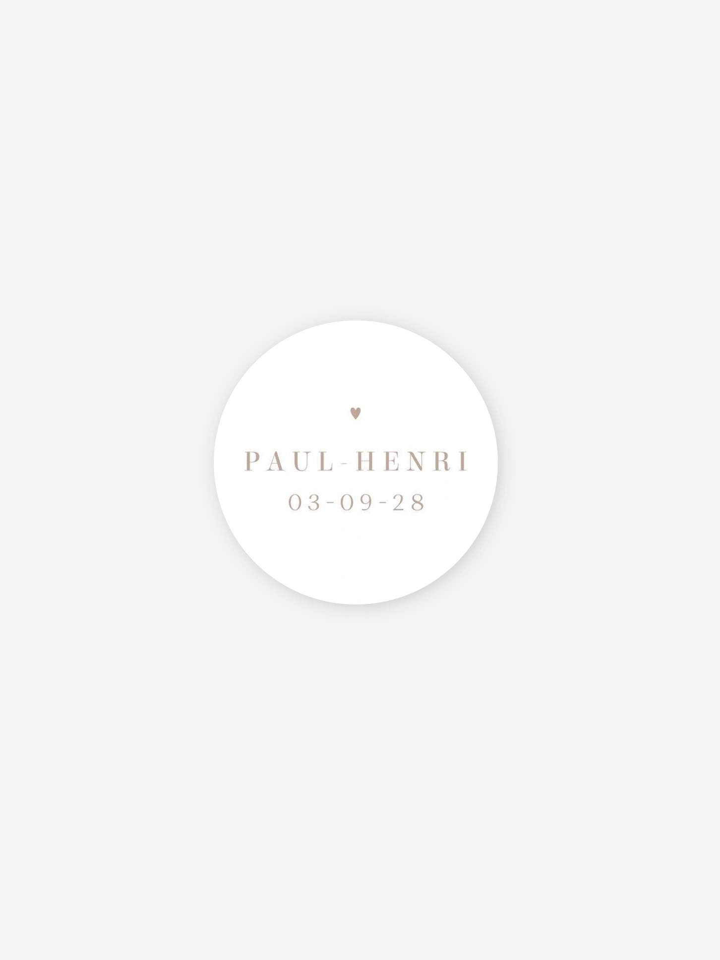 Stickers naissance Un cœur plein d'amour