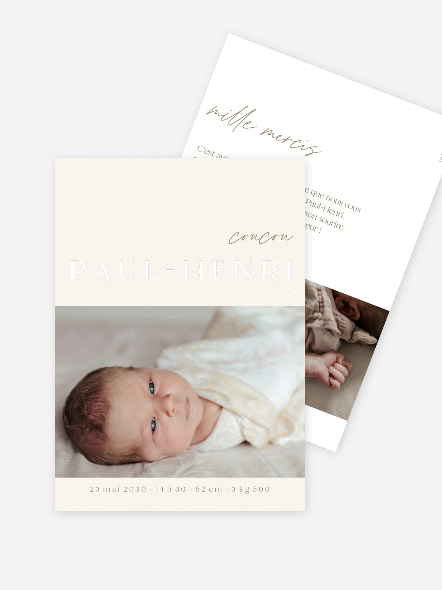 Faire-part naissance Premier coucou