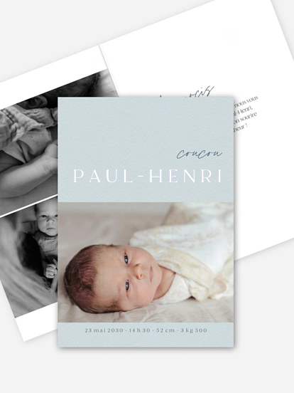 Faire-part naissance Premier coucou