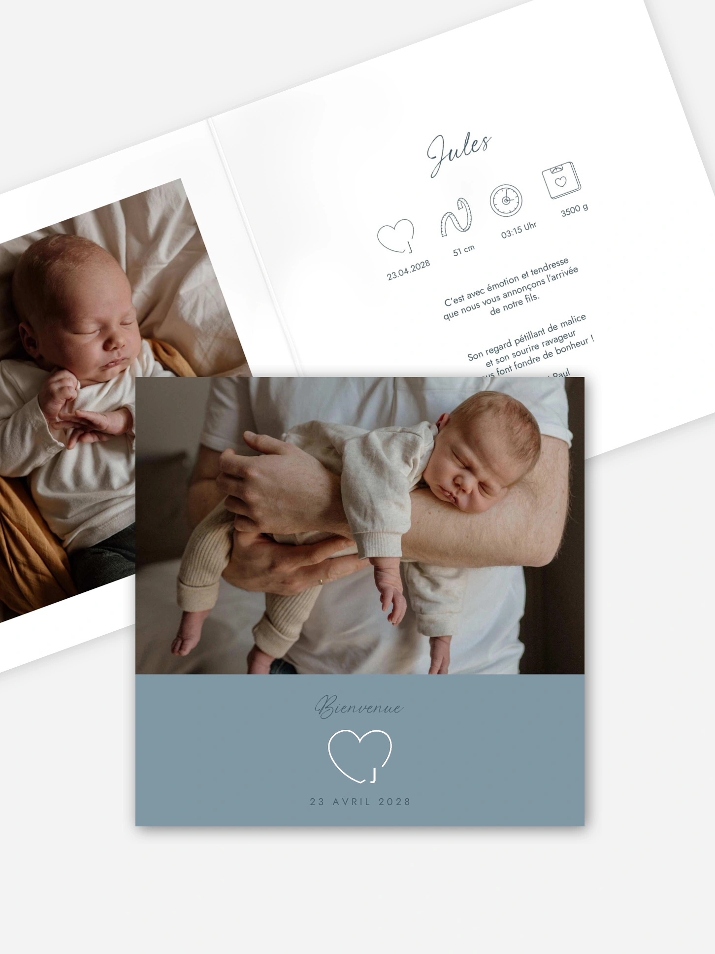 Faire-part naissance Pur bonheur