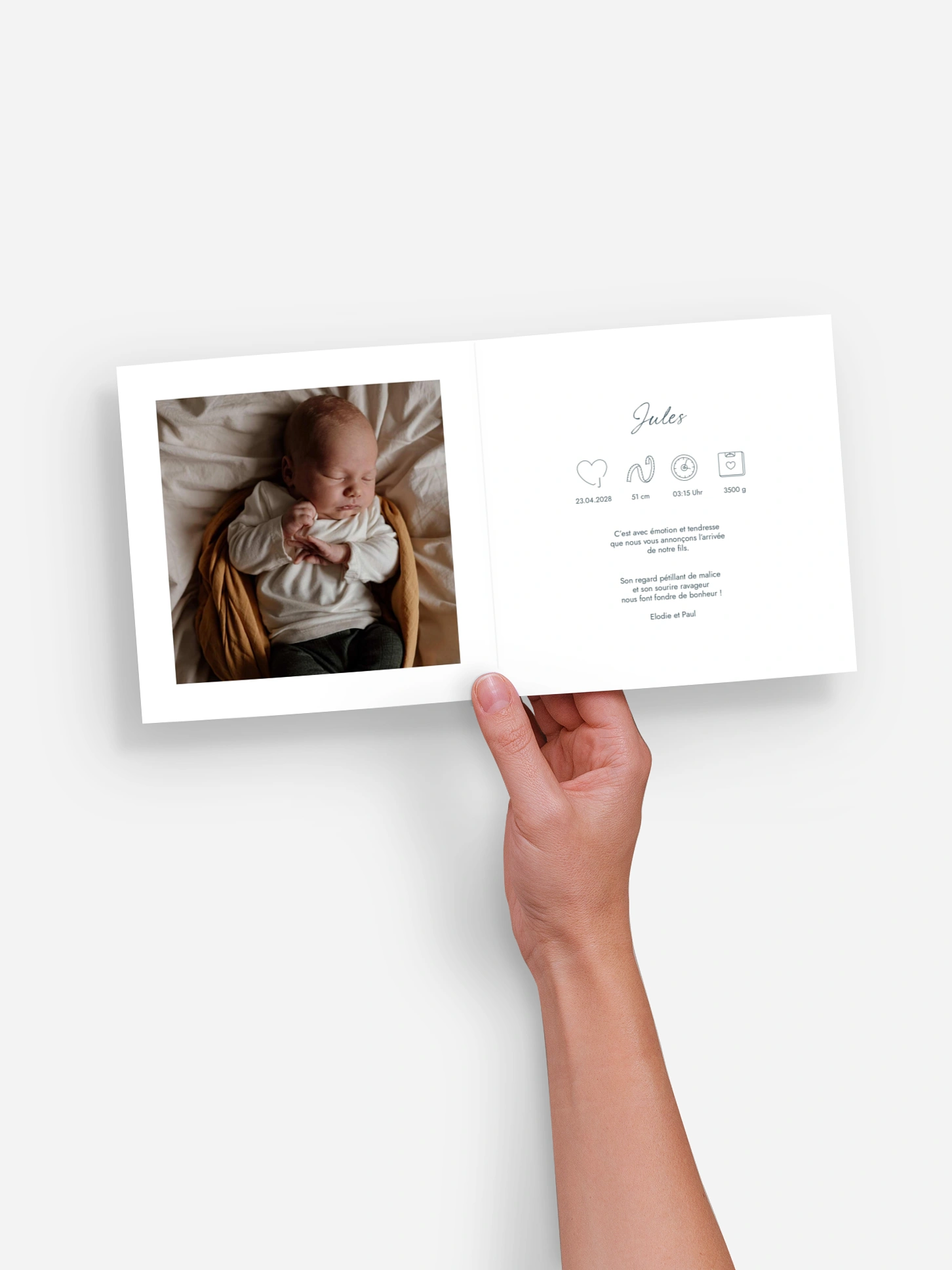 Faire-part naissance Pur bonheur