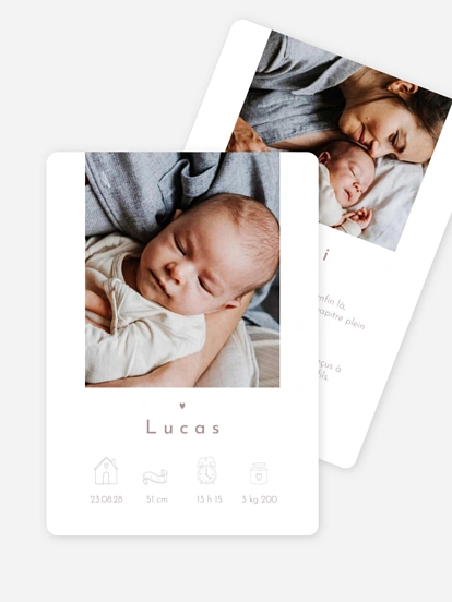 Faire-part naissance Bonjour petite merveille