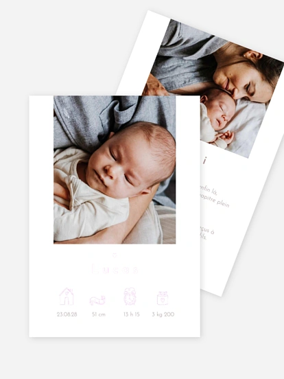 Faire-part naissance Bonjour petite merveille