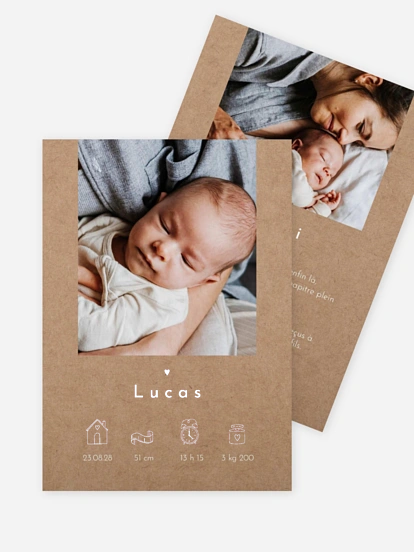 Faire-part naissance Bonjour petite merveille