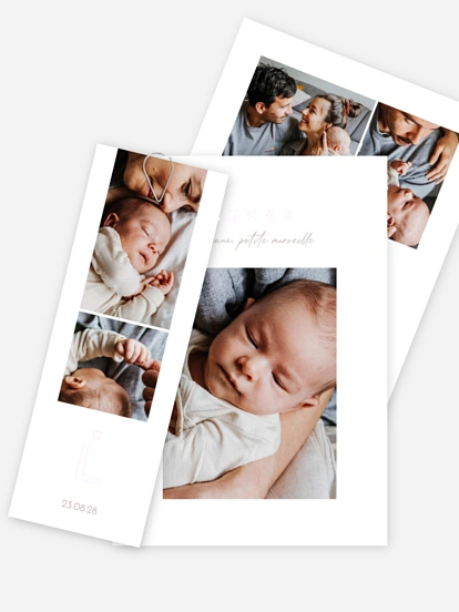 Faire-part naissance Bonjour petite merveille