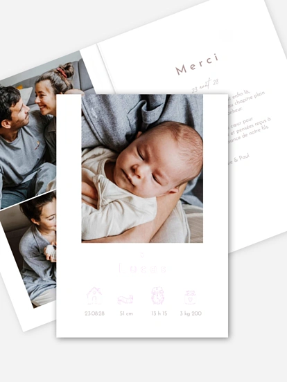 Faire-part naissance Bonjour petite merveille