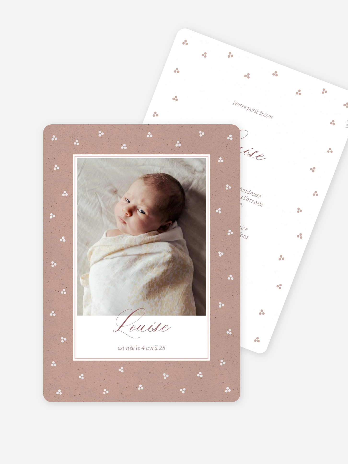 Faire-part naissance Petits points