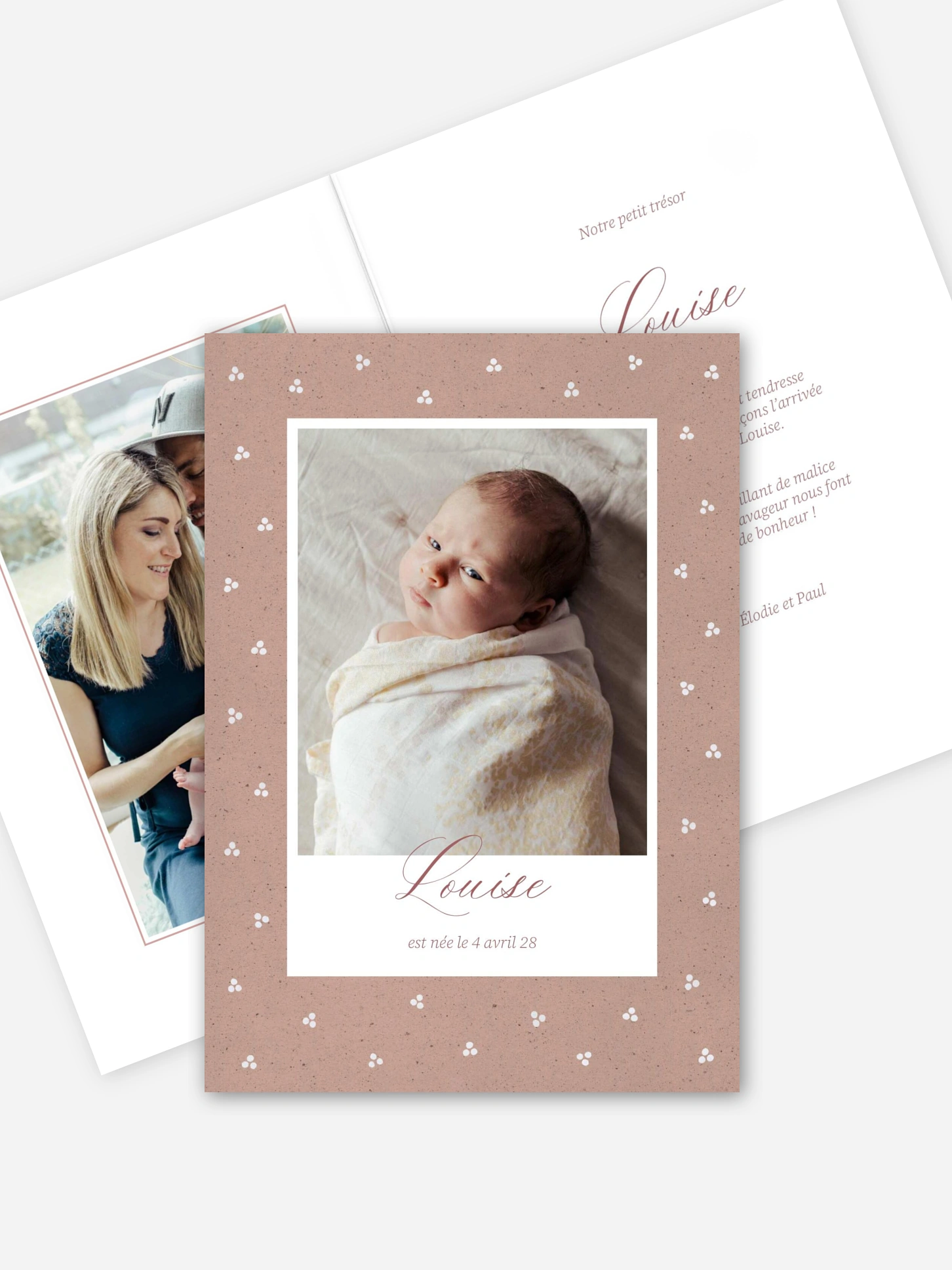 Faire-part naissance Petits points