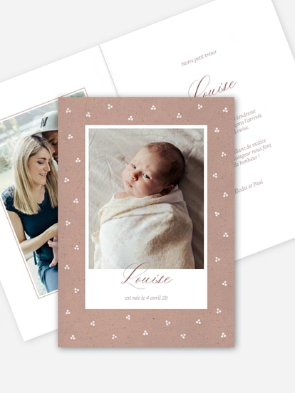 Faire-part naissance Petits points