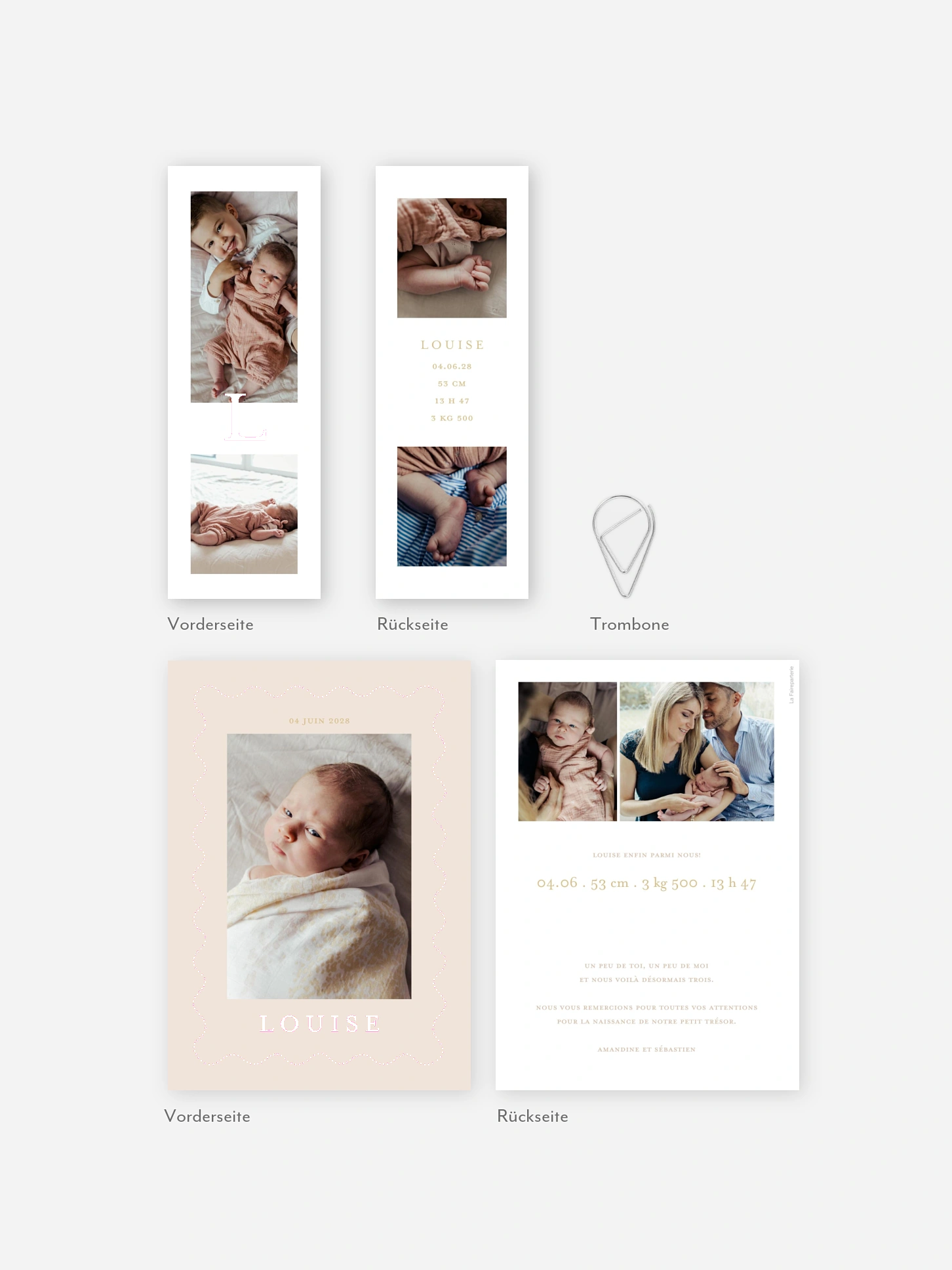 Faire-part naissance L'amour de notre vie