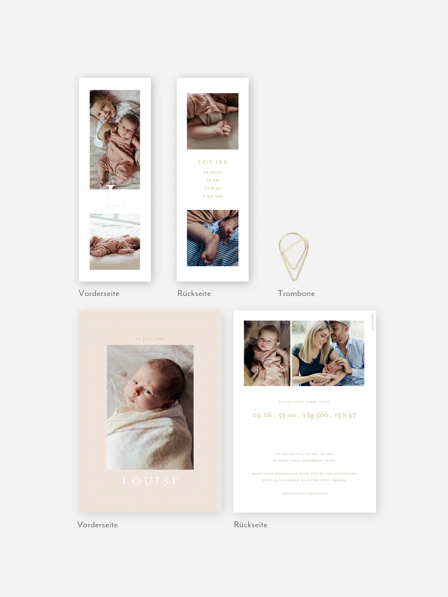 Faire-part naissance L'amour de notre vie