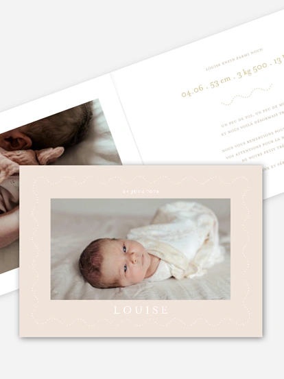 Faire-part naissance L'amour de notre vie