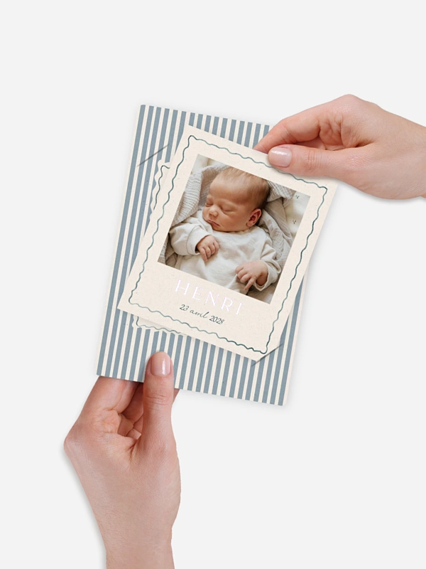 Faire-part naissance Jeu de rayures