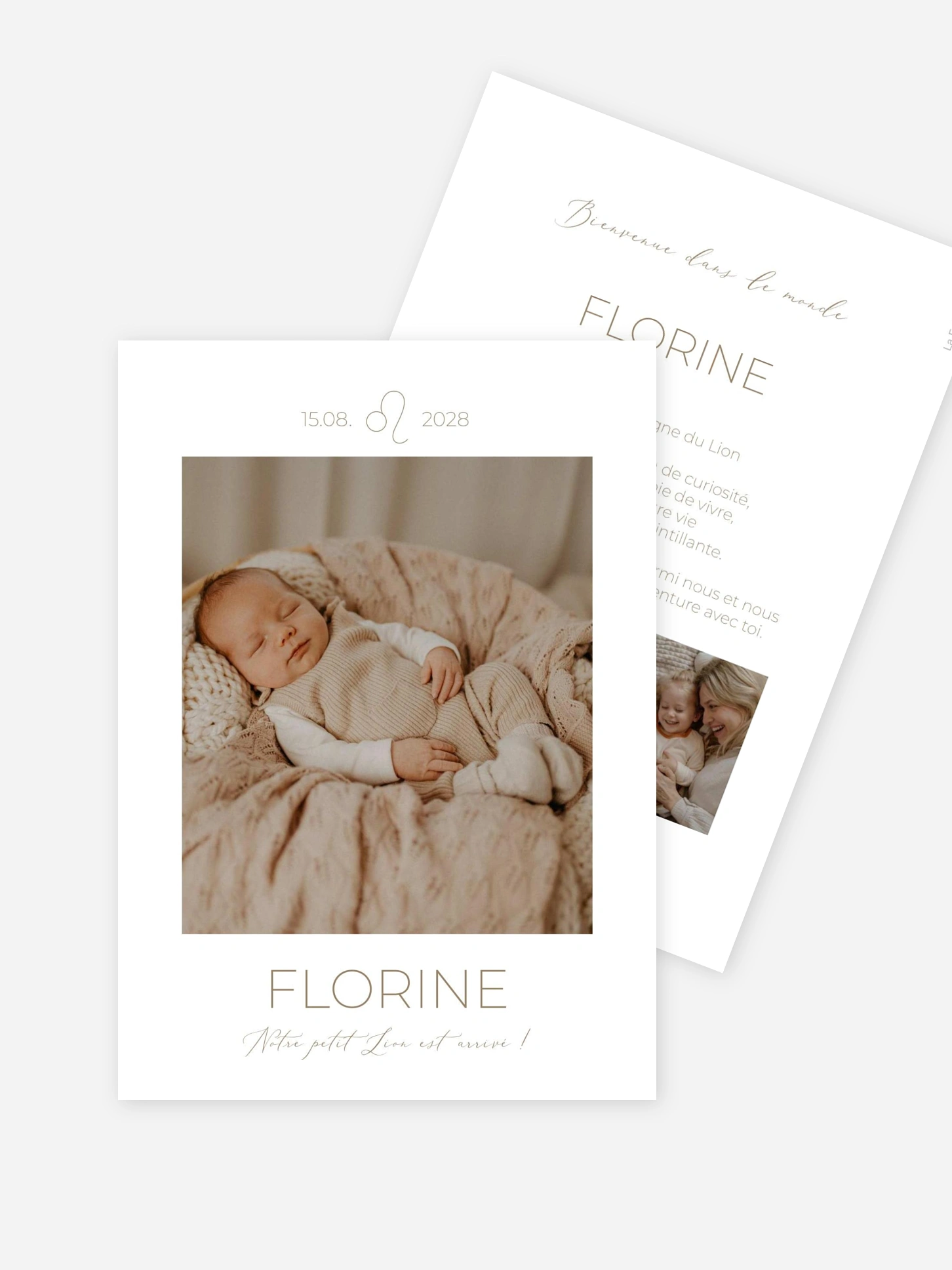 Faire-part naissance Petit Lion en devenir