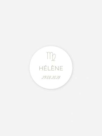 Stickers naissance Petite Vierge en devenir