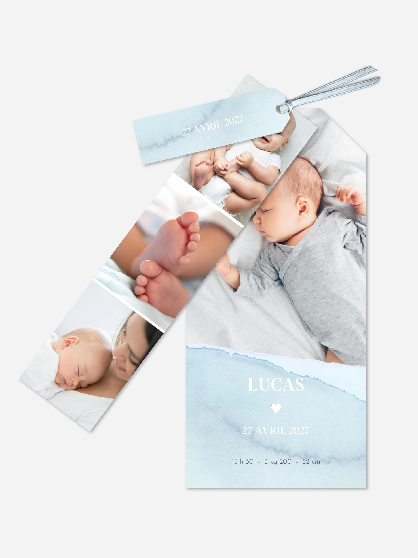 Faire-part naissance Tracé en aquarelle