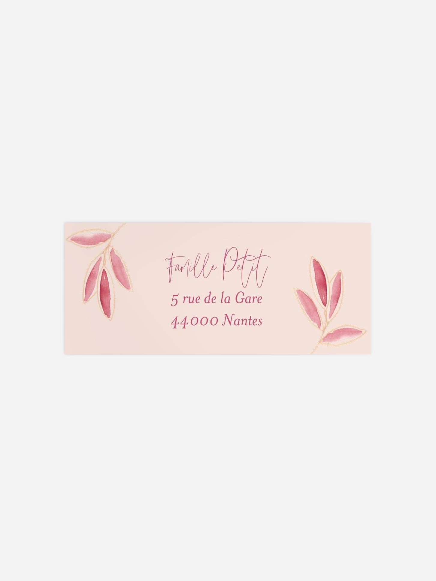 Étiquette expéditeur naissance Fleurie